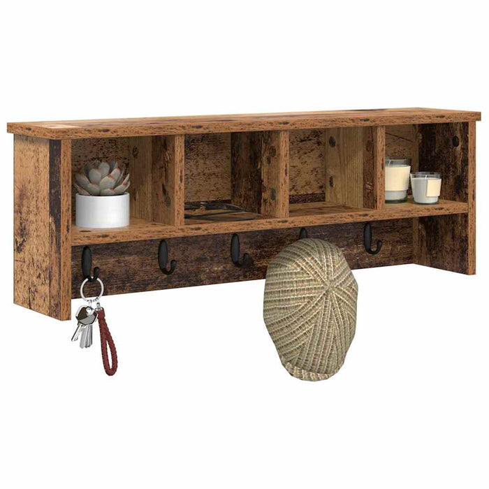 Răcător de paltoane montat pe perete Lemn vechi 75 x 16 x 26 cm - WALTI WALTI