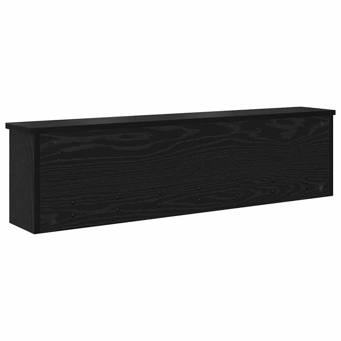 Răcător de paltoane montat pe perete cu raft Stejar negru - WALTI WALTI
