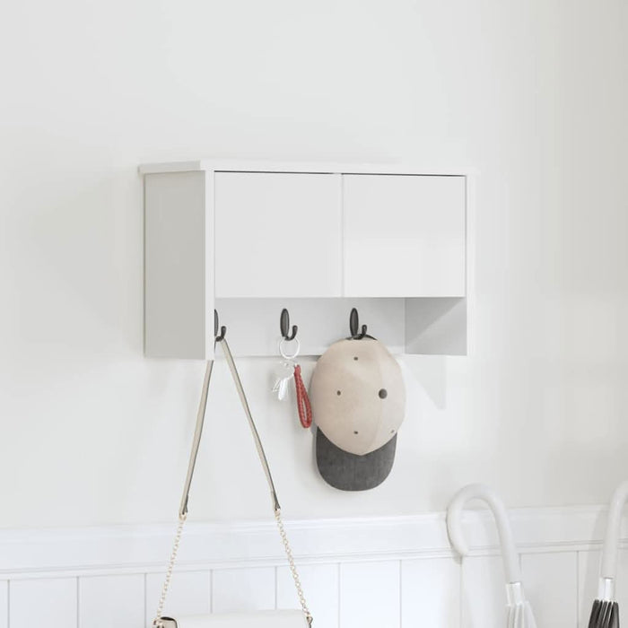 Răcător de paltoane montat pe perete cu ușă Alb 50 x 20 x 30 cm - WALTI WALTI