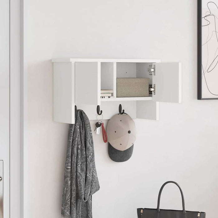 Răcător de paltoane montat pe perete cu ușă Alb 50 x 20 x 30 cm - WALTI WALTI
