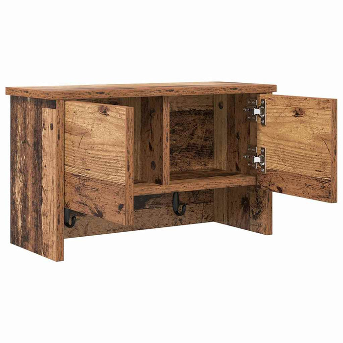 Răcător de paltoane montat pe perete Lemn vechi 50 x 20 x 30 cm - WALTI WALTI