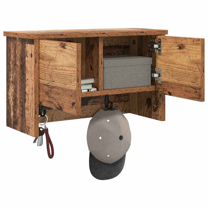 Răcător de paltoane montat pe perete Lemn vechi 50 x 20 x 30 cm - WALTI WALTI