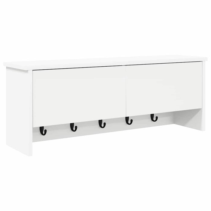 Răcător de paltoane montat pe perete cu ușă Alb 80 x 20 x 30 cm - WALTI WALTI