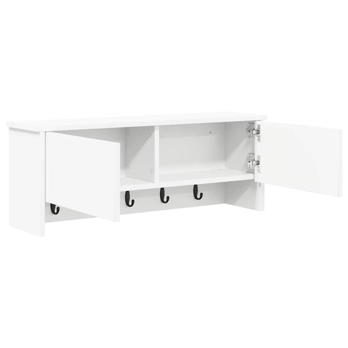 Răcător de paltoane montat pe perete cu ușă Alb 80 x 20 x 30 cm - WALTI WALTI
