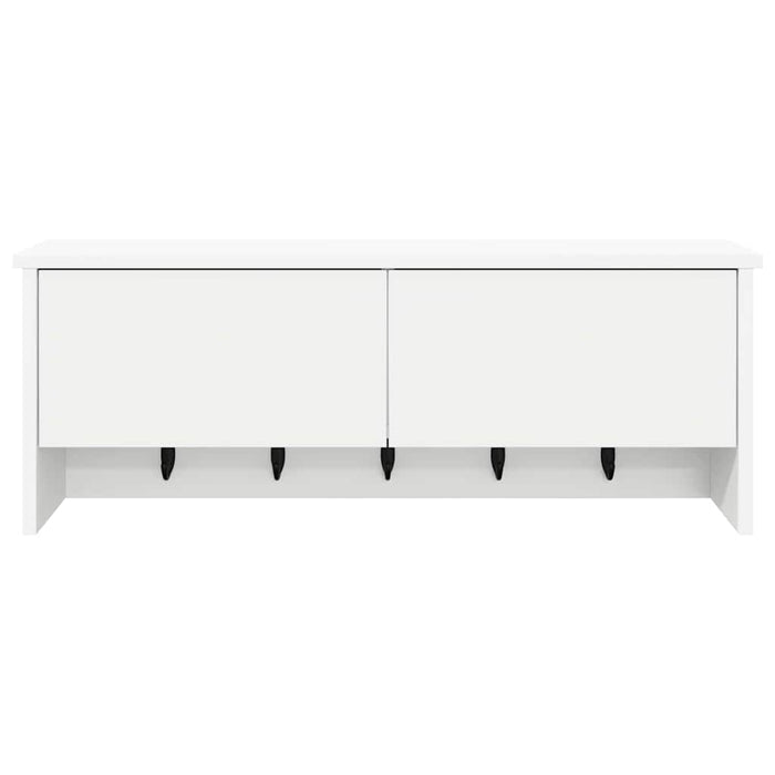 Răcător de paltoane montat pe perete cu ușă Alb 80 x 20 x 30 cm - WALTI WALTI