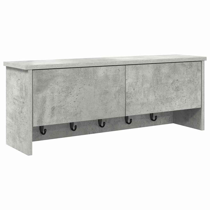 Răcător de paltoane montat pe perete cu raft Gri din beton - WALTI WALTI