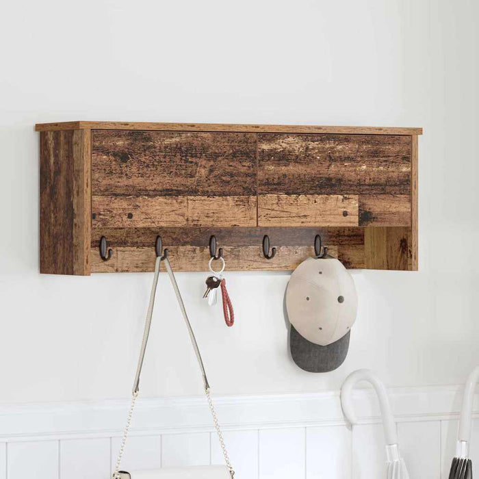 Răcător de paltoane montat pe perete Lemn vechi 80 x 20 x 30 cm - WALTI WALTI