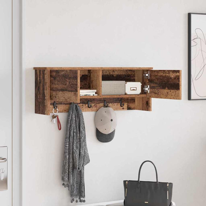 Răcător de paltoane montat pe perete Lemn vechi 80 x 20 x 30 cm - WALTI WALTI