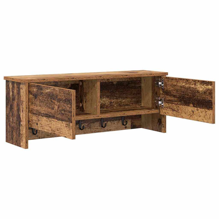 Răcător de paltoane montat pe perete Lemn vechi 80 x 20 x 30 cm - WALTI WALTI