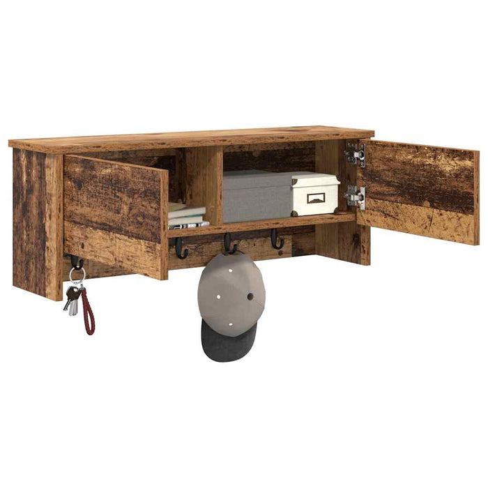 Răcător de paltoane montat pe perete Lemn vechi 80 x 20 x 30 cm - WALTI WALTI