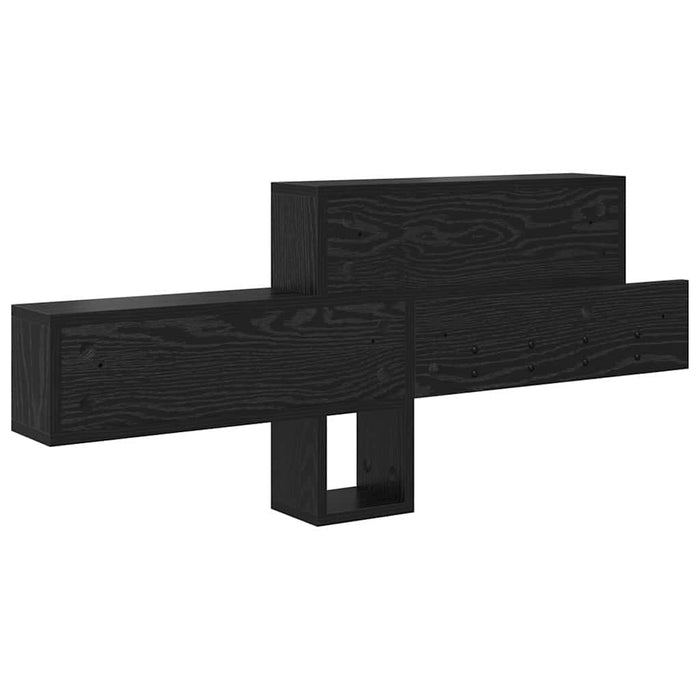 Răcător de paltoane montat pe perete cu raft Stejar Negru - WALTI WALTI
