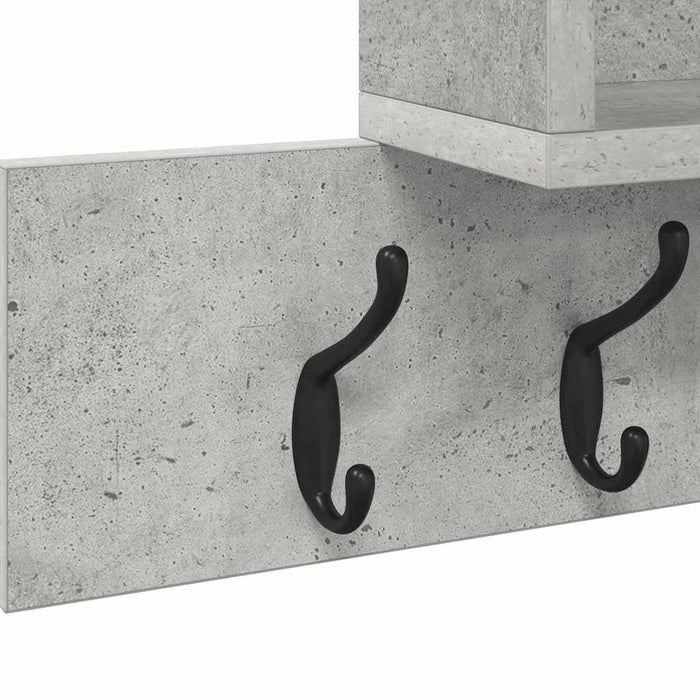 Răcător de paltoane montat pe perete cu raft Gri din beton - WALTI WALTI