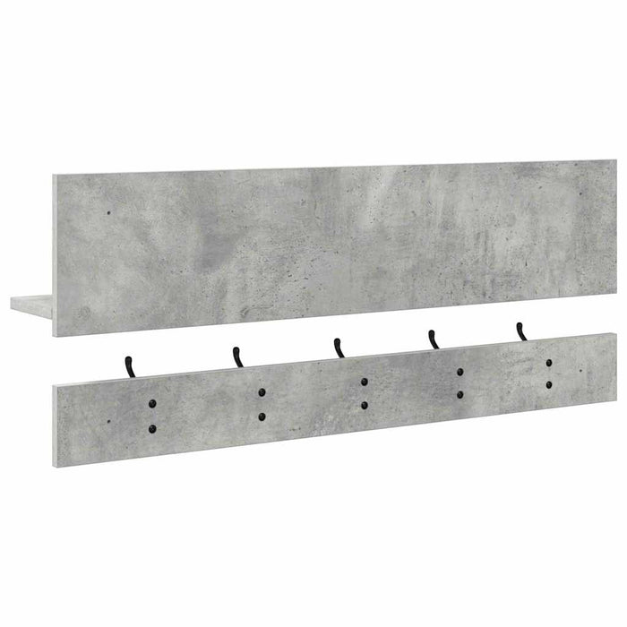 Răcător de paltoane montat pe perete cu raft Gri din beton - WALTI WALTI