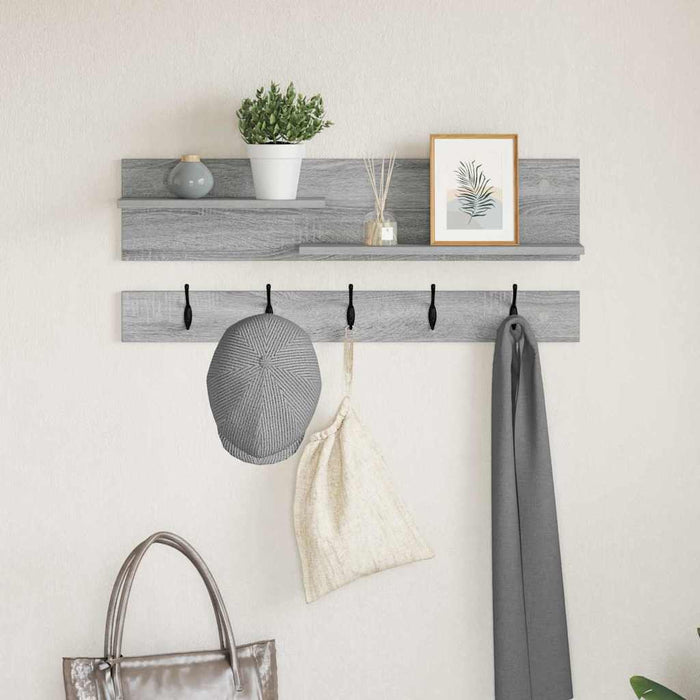 Răcător de paltoane montat pe perete Gri Sonoma 90 x 15 x 36 cm - WALTI WALTI