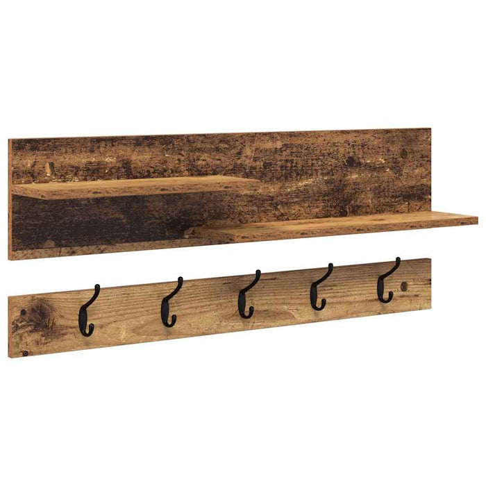 Răcător de paltoane montat pe perete Lemn vechi 90 x 15 x 36 cm - WALTI WALTI