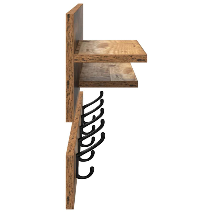 Răcător de paltoane montat pe perete Lemn vechi 90 x 15 x 36 cm - WALTI WALTI