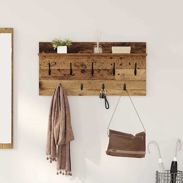Răcător de paltoane montat pe perete Lemn vechi 80 x 40 x 12 cm - WALTI WALTI