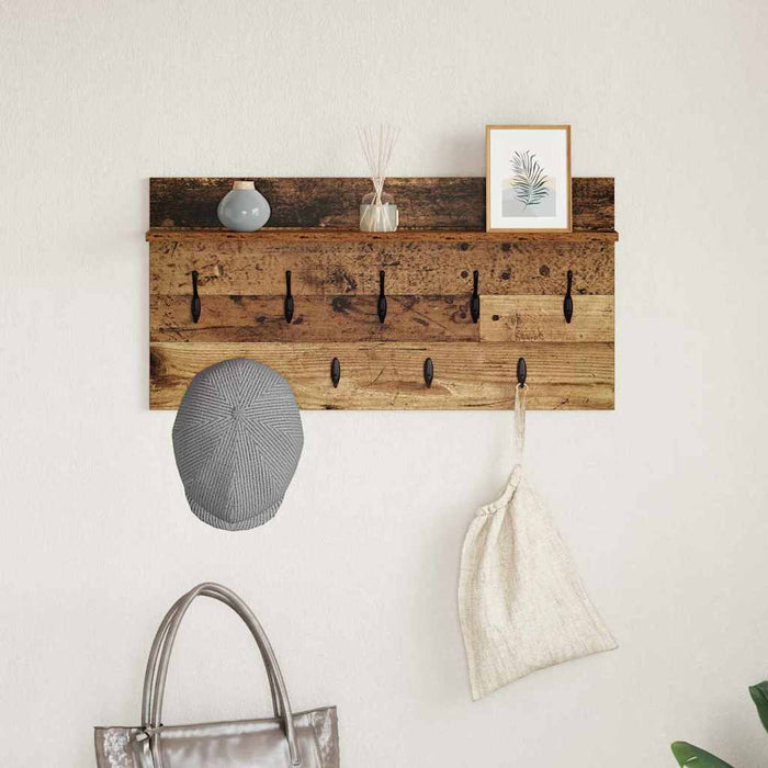 Răcător de paltoane montat pe perete Lemn vechi 80 x 40 x 12 cm - WALTI WALTI