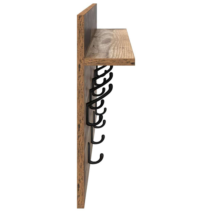 Răcător de paltoane montat pe perete Lemn vechi 80 x 40 x 12 cm - WALTI WALTI
