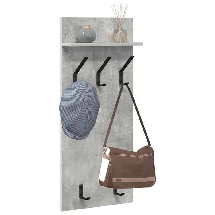 Răcător de paltoane montat pe perete cu raft Gri din beton - WALTI WALTI