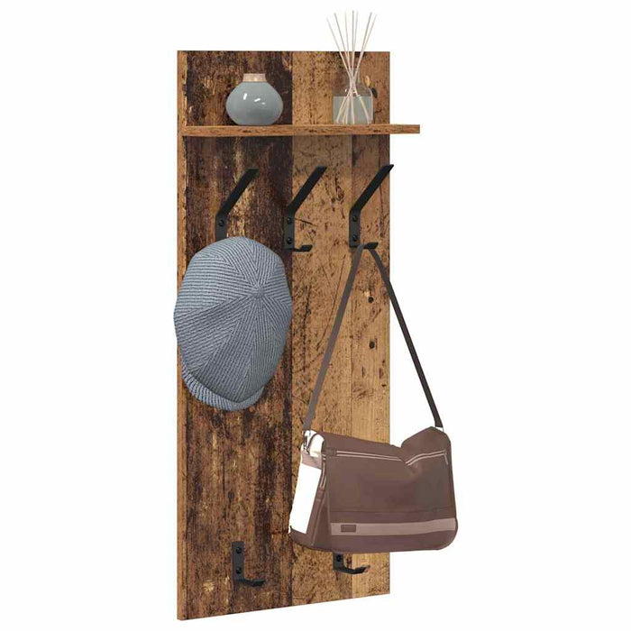 Răcător de paltoane montat pe perete Lemn vechi 40 x 10 x 90 cm - WALTI WALTI