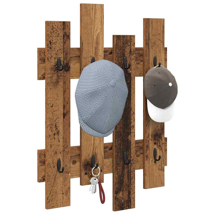Răcător de paltoane montat pe perete Lemn vechi 60 x 3 x 82 cm - WALTI WALTI