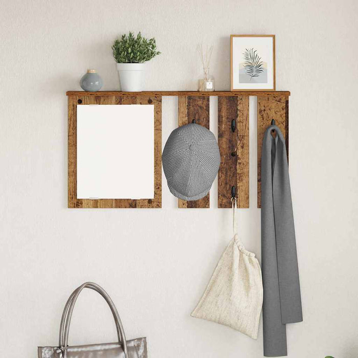 Răcător de paltoane montat pe perete Lemn vechi 85 x 10 x 45 cm - WALTI WALTI