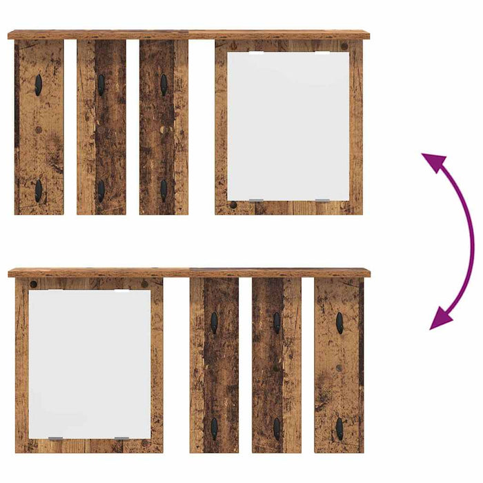 Răcător de paltoane montat pe perete Lemn vechi 85 x 10 x 45 cm - WALTI WALTI
