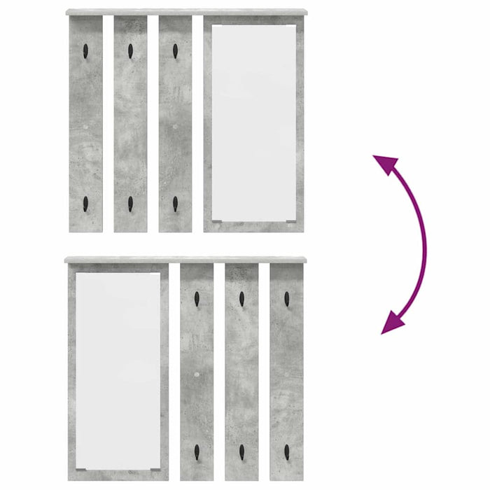 Răcător de paltoane montat pe perete Gri beton 84 x 10 x 80 cm - WALTI WALTI