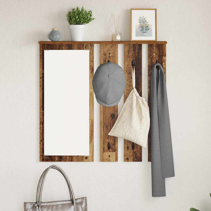 Răcător de paltoane montat pe perete Lemn vechi 84 x 10 x 80 cm - WALTI WALTI