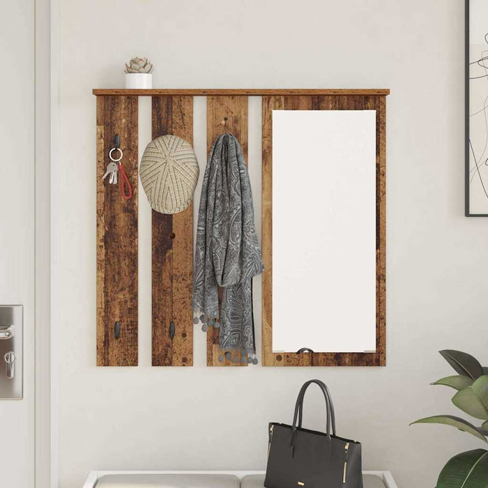 Răcător de paltoane montat pe perete Lemn vechi 84 x 10 x 80 cm - WALTI WALTI