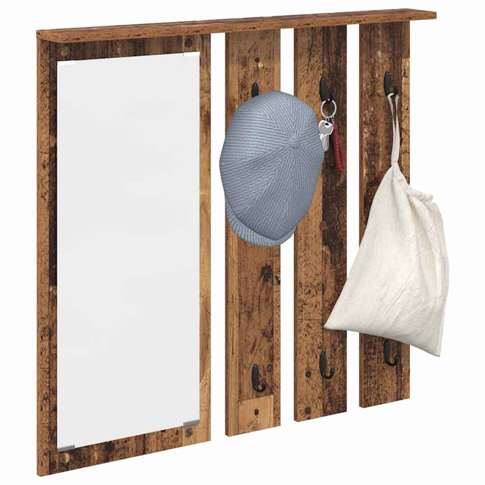 Răcător de paltoane montat pe perete Lemn vechi 84 x 10 x 80 cm - WALTI WALTI