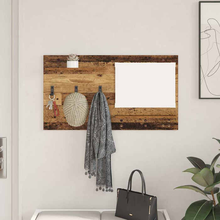 Răcător de paltoane montat pe perete Lemn vechi 90 x 10 x 50 cm - WALTI WALTI