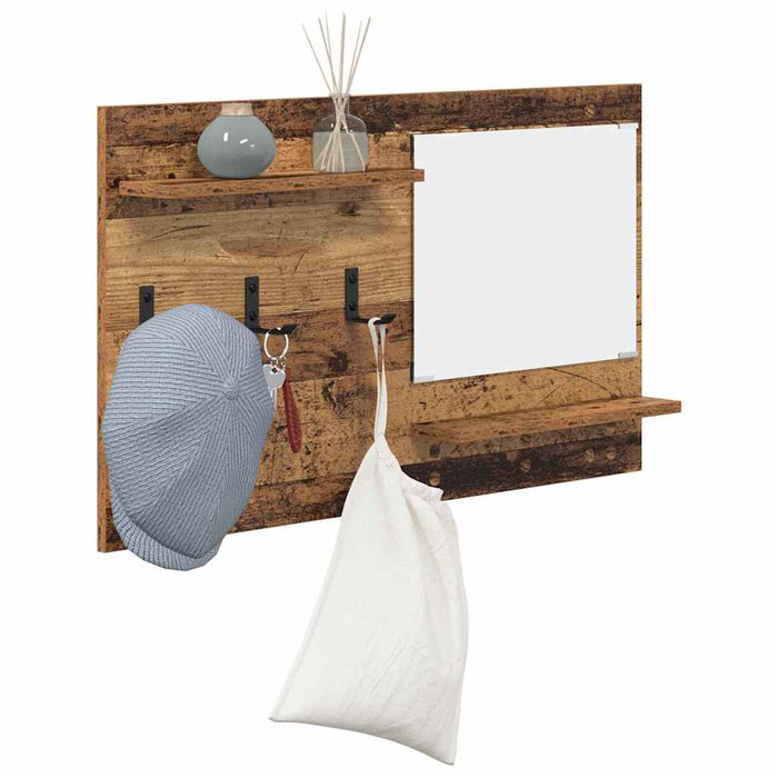 Răcător de paltoane montat pe perete Lemn vechi 90 x 10 x 50 cm - WALTI WALTI