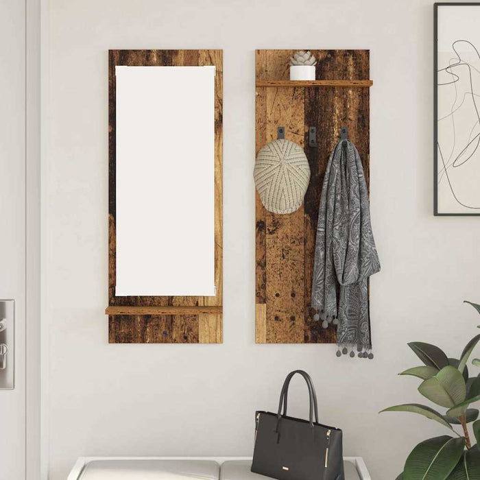 Răcător de paltoane montat pe perete Lemn vechi 70 x 10 x 90 cm - WALTI WALTI