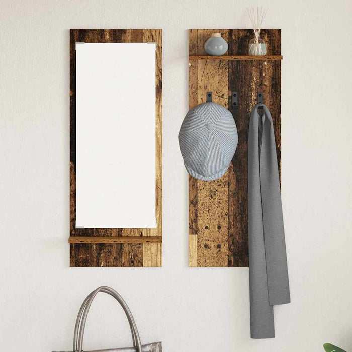 Răcător de paltoane montat pe perete Lemn vechi 70 x 10 x 90 cm - WALTI WALTI