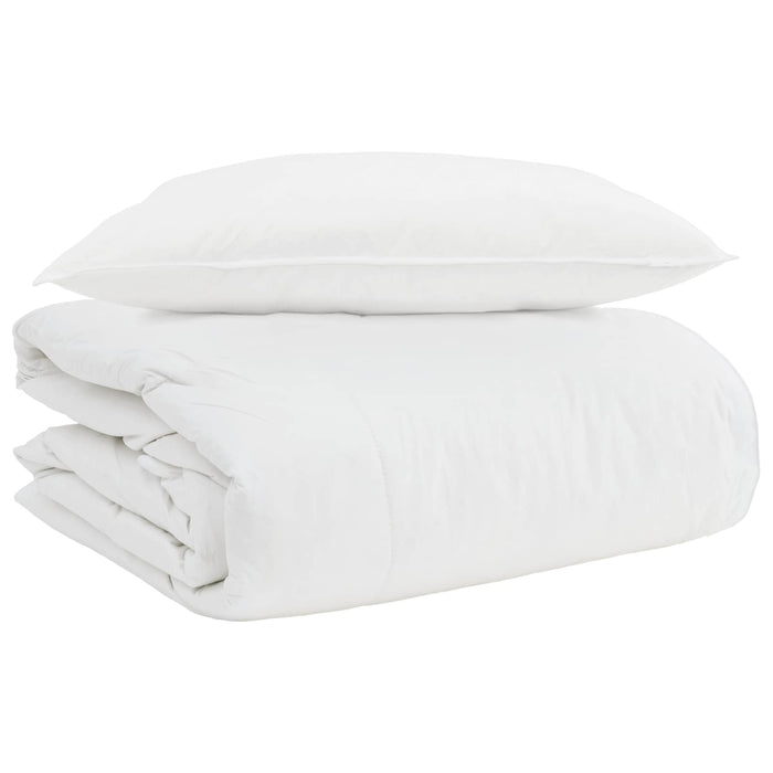 Duvet 2 în 1 cu pernă 2 pcs Alb Pene de rață - WALTI WALTI
