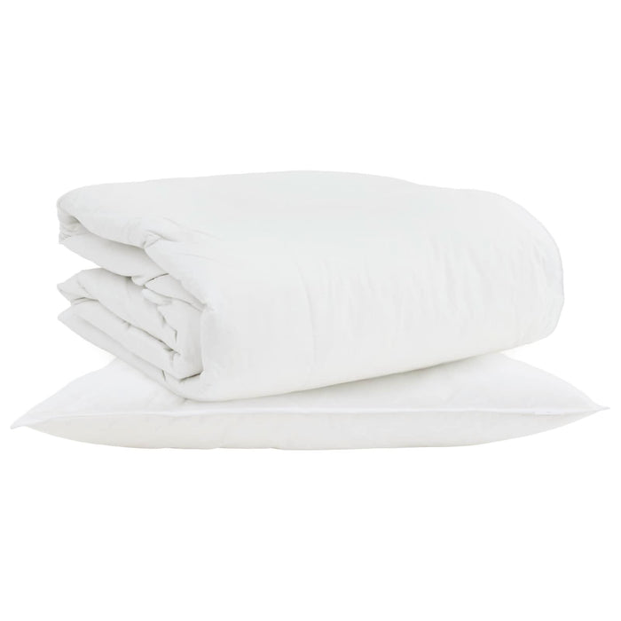 Duvet 2 în 1 cu pernă 2 pcs Alb Pene de rață - WALTI WALTI