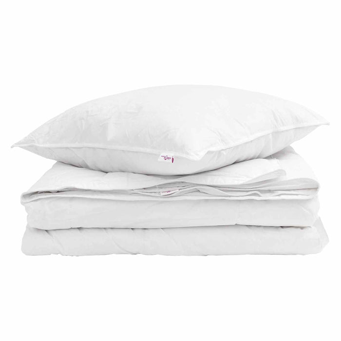 Duvet 2 în 1 cu pernă 2 pcs Alb Pene de rață - WALTI WALTI