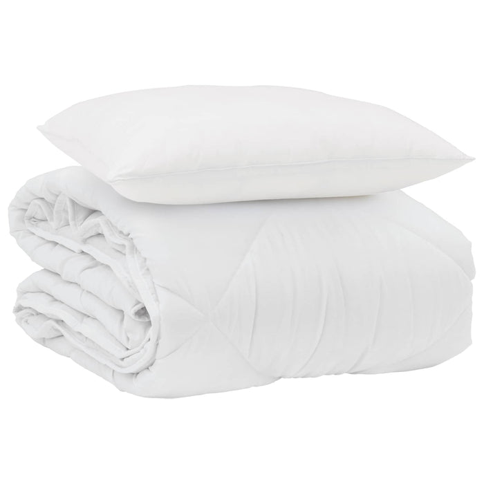 Pilotă de vară cu pernă 2 pcs Alb Microfibră - WALTI WALTI