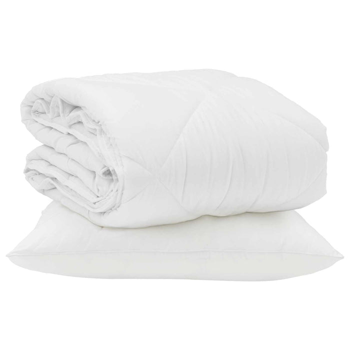 Pilotă de vară cu pernă 2 pcs Alb Microfibră - WALTI WALTI