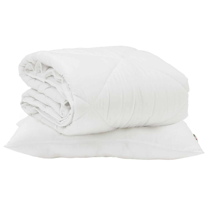 Pilotă de vară cu pernă 2 pcs Alb Microfibră - WALTI WALTI