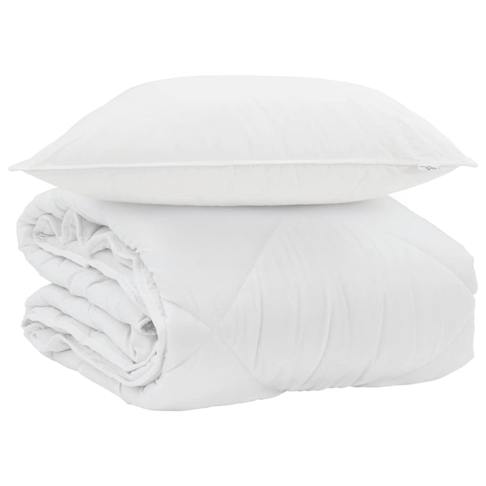Pilotă de vară cu pernă 2 pcs Alb Microfibră - WALTI WALTI