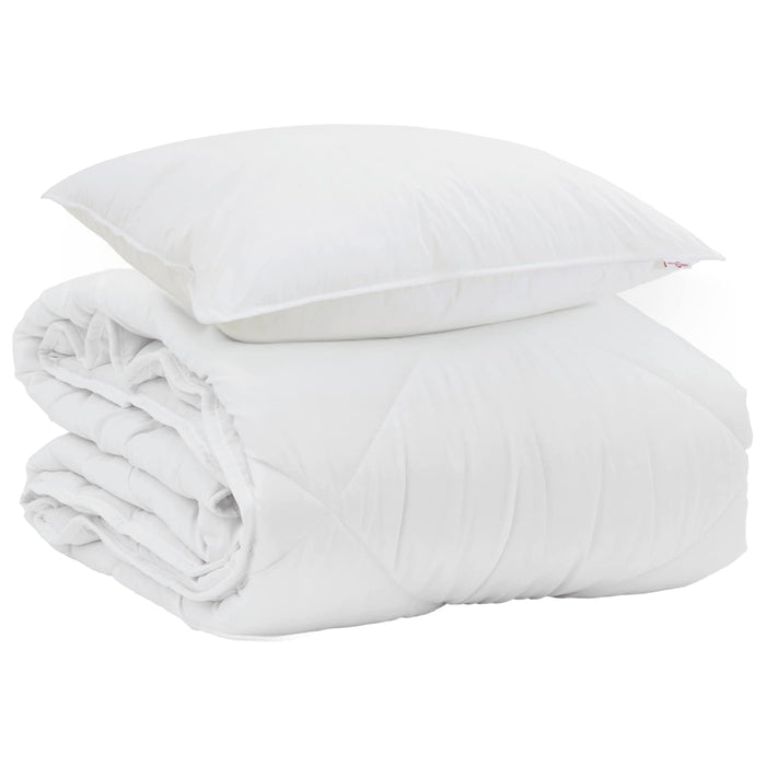 Pilotă de vară cu pernă 2 pcs Alb Microfibră - WALTI WALTI