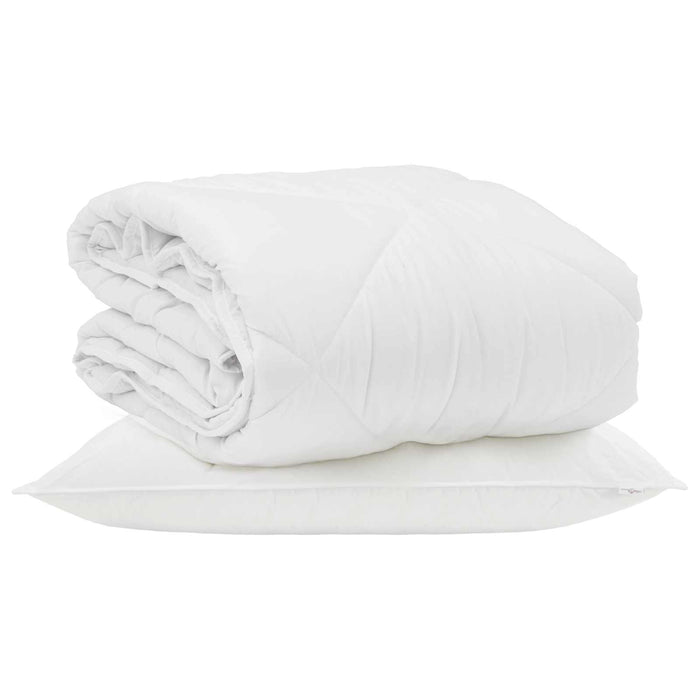 Pilotă de vară cu pernă 2 pcs Alb Microfibră - WALTI WALTI