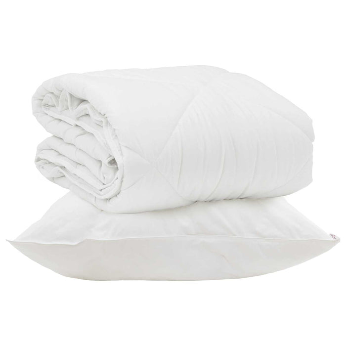 Pilotă de vară cu pernă 2 pcs Alb Microfibră - WALTI WALTI