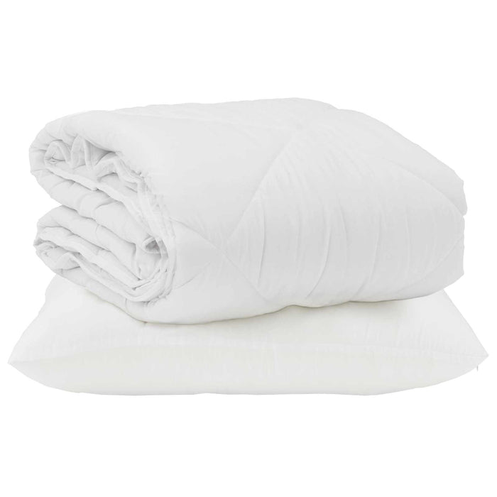 Pilotă de vară cu pernă 2 pcs Alb Microfibră - WALTI WALTI