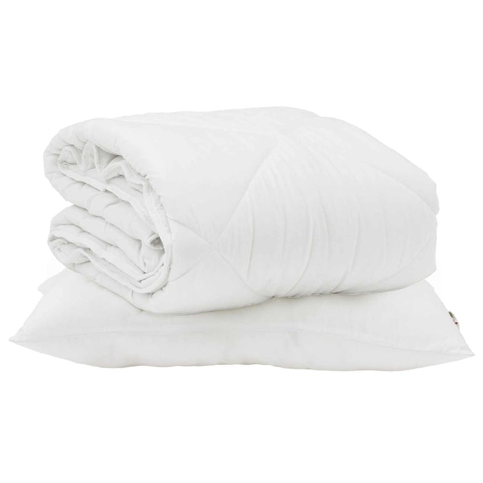 Pilotă de vară cu pernă 2 pcs Alb Microfibră - WALTI WALTI