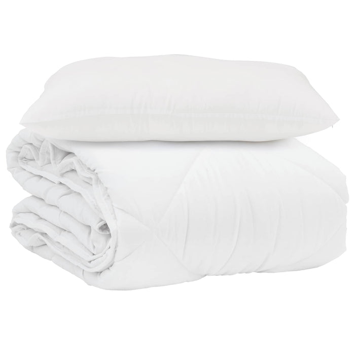Pilotă de vară cu pernă 2 pcs Alb Microfibră - WALTI WALTI