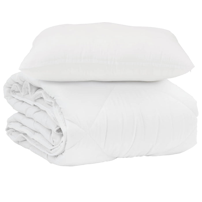 Pilotă de vară cu pernă 2 pcs Alb Microfibră - WALTI WALTI